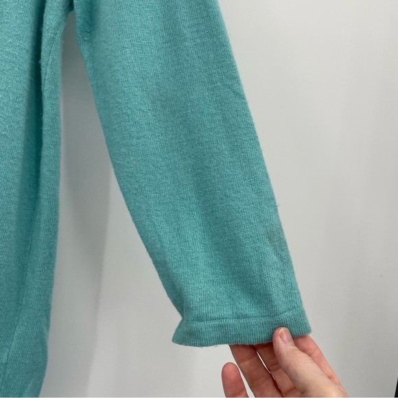 Boden Wool & Cashmere Blend Sweater | Crewneck | Teal | Size 8 - Picture 2 of 11